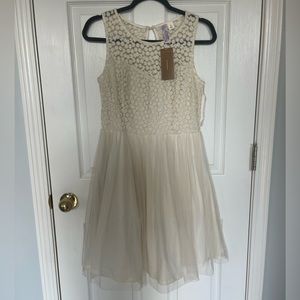Francesca’s Cream Sleeveless Dress